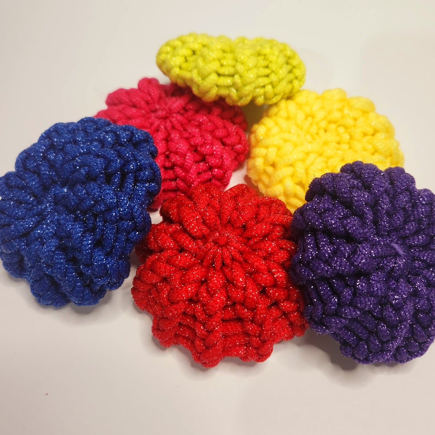 6 2.5inch scrubbies created by Hummingbird Trove