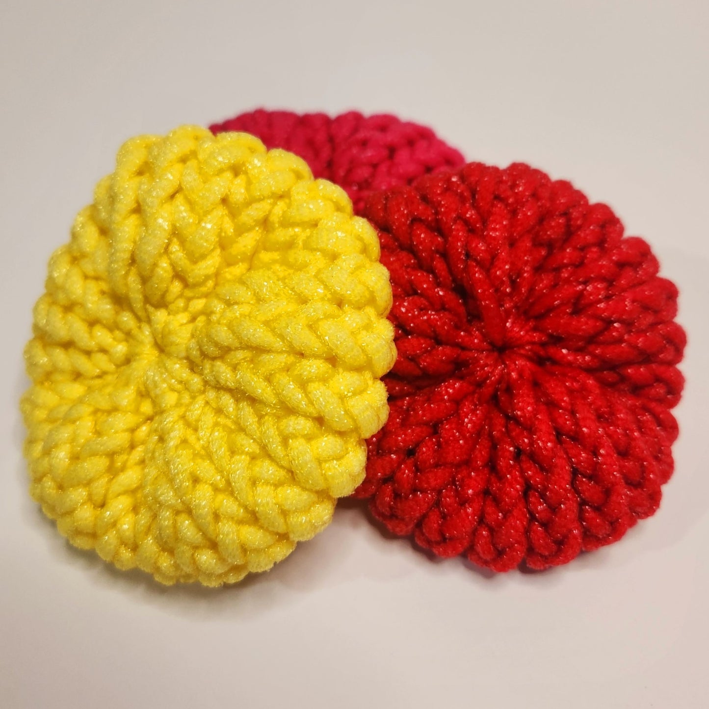 3 4inch scrubbies created by Hummingbird Trove